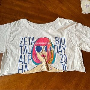Zeta Tau Alpha 2018 bid day cropped shirt